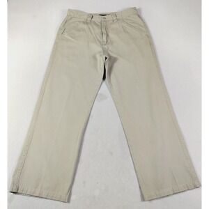 Anchor Blue Easy Pants Mens 32 Beige Cotton Chino Khakis Relaxed Business Casual